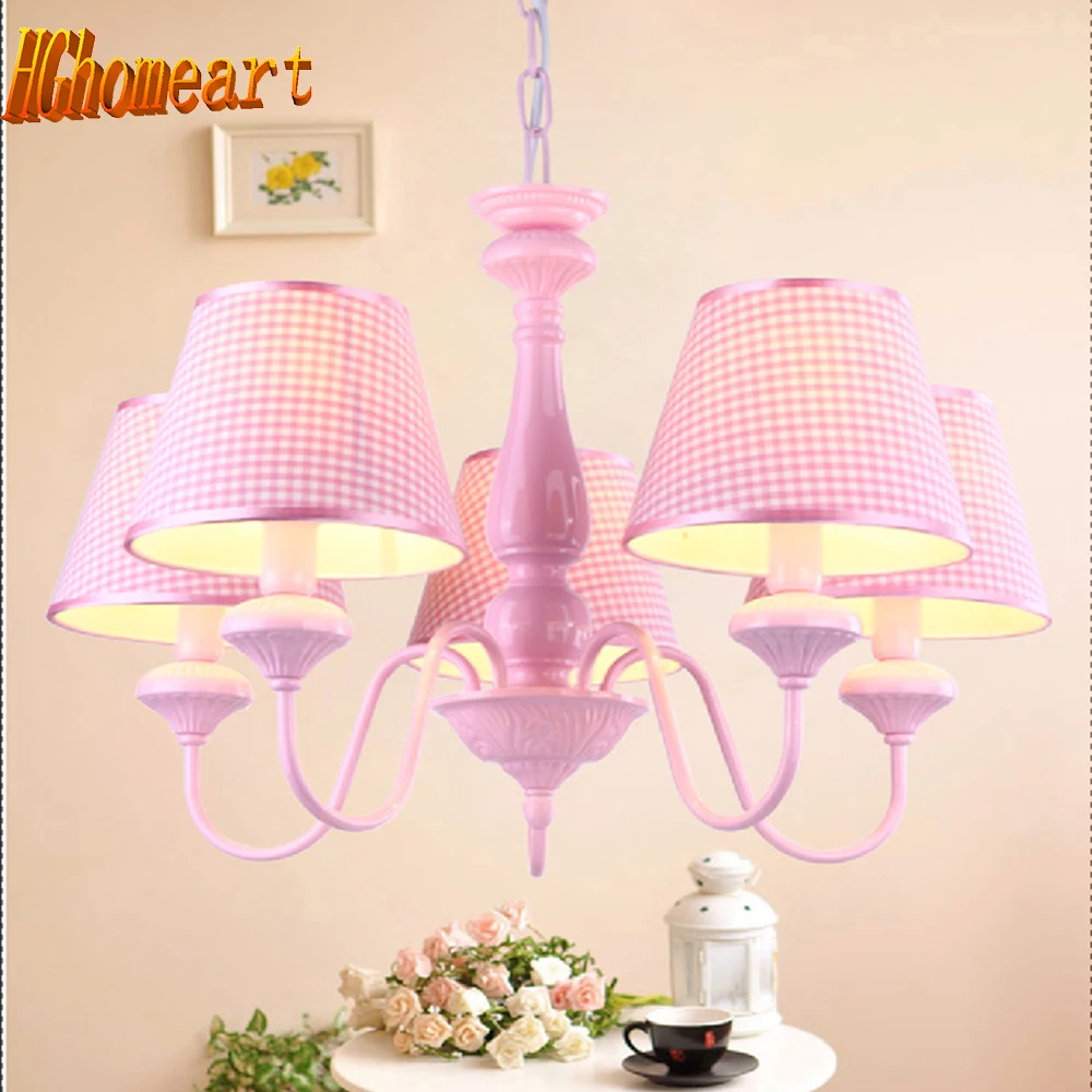 

High Quality American Pastoral Modern Chandeliers for Bedrooms 5 Heads E27 LED Lamp 110-220V Suspension Kids Chandelier Light