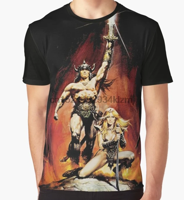 

All Over Print T-Shirt Men Funy tshirt Conan The Barbarian Short Sleeve O-Neck Tops Tee women t shirt