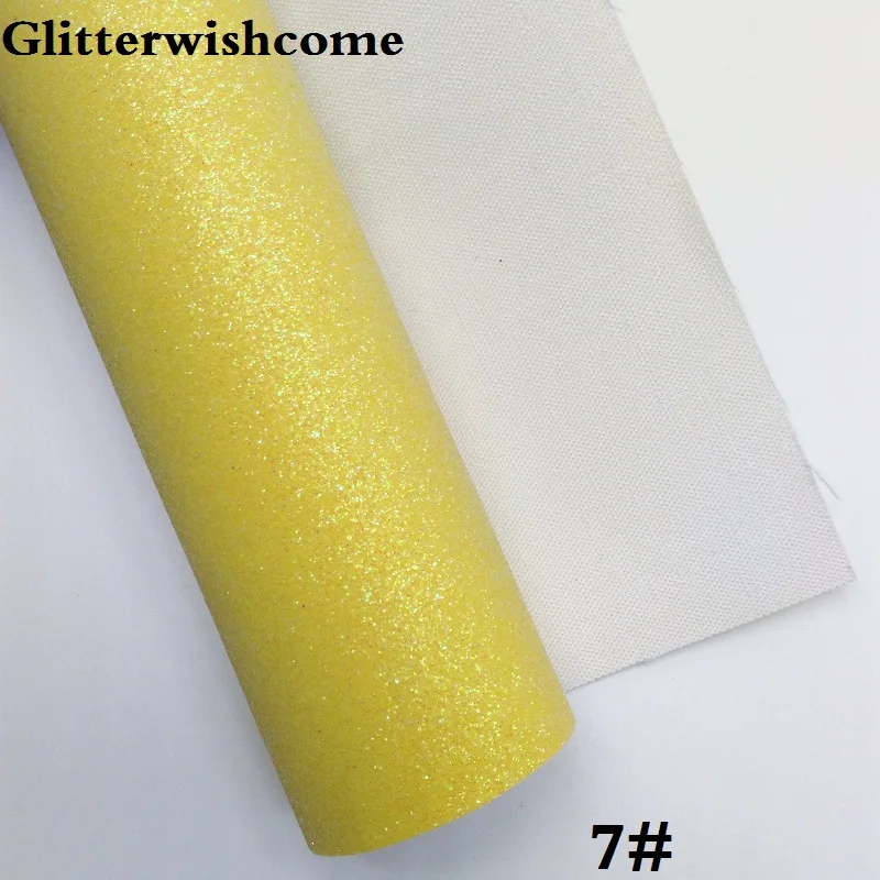 Винил Glitterwishcome размера A4 21 х29 см для бантов неоновая тонкая блестящая кожаная