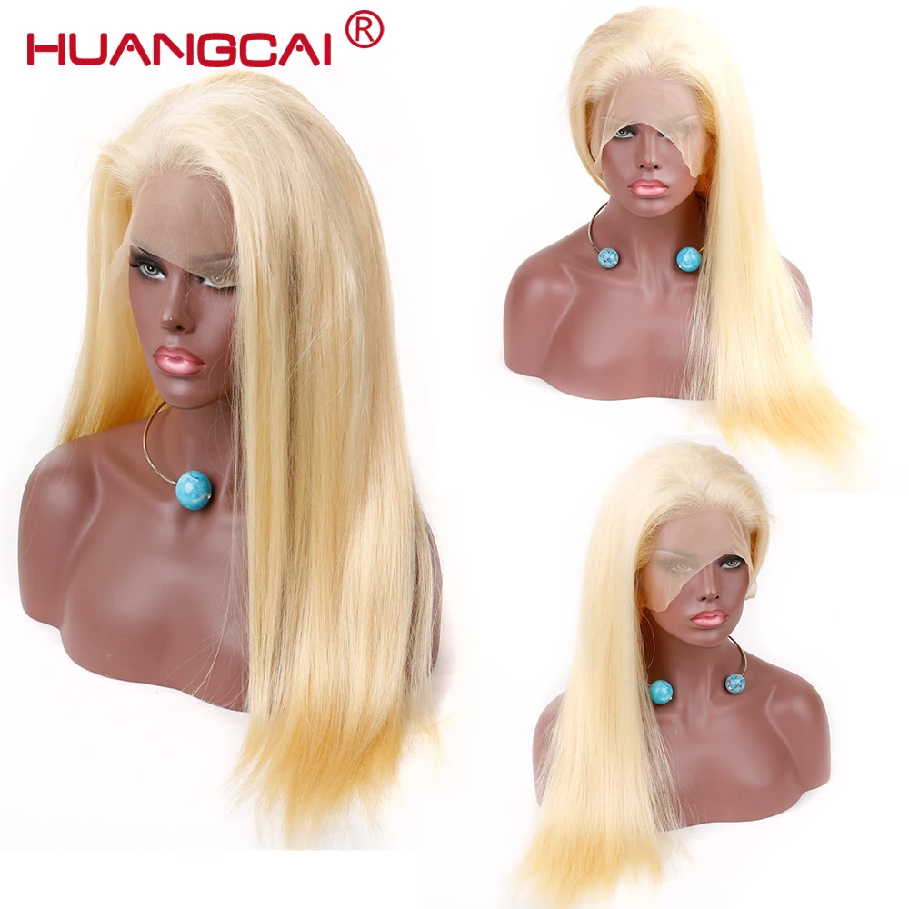 

Glueless #613 Blonde Full Lace Human Hair Wigs Peruvian Remy Straight Lace front Wig With Baby Hair Pre Plucked Full lace wig