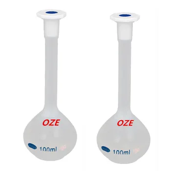 

2PCS 100ml Long Neck Plastic Volumetric Measuring Flask Heatproof Laboratory
