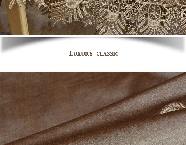 Европейские высококачественные роскошные бархатные затемненные занавески s для окон гостиной с классической вышивкой вуаль занавески для спальни