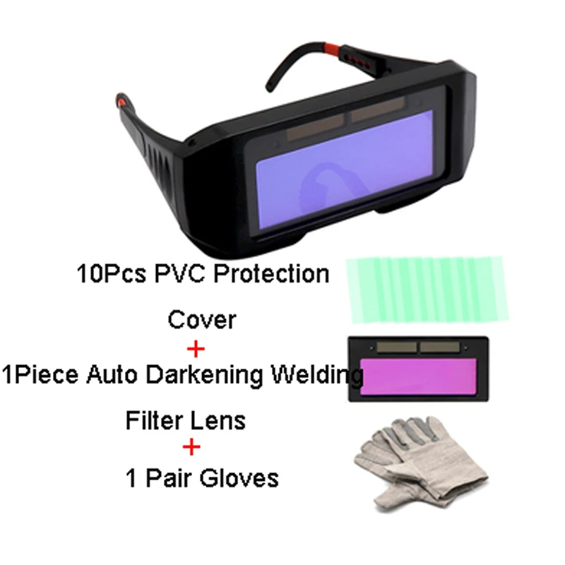 

Auto Darkening Glasses Welding Argon Arc Welder Automatic Dimming Goggles Eye Protection Anti-glare Welding Mask Free Shipping