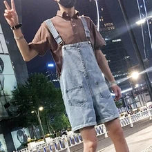 S-xxl! Летние Брендовые мужские джинсовые комбинезоны с несколькими карманами модели для мужчин и женщин джинсовые подтяжки с пятью точками