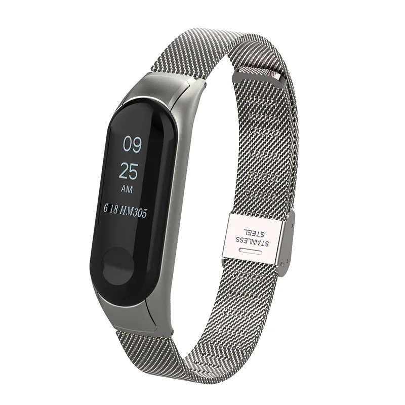 Браслет Для Xiaomi Band 4 и 3 браслет ремешок из нержавеющей стали Сменные аксессуары