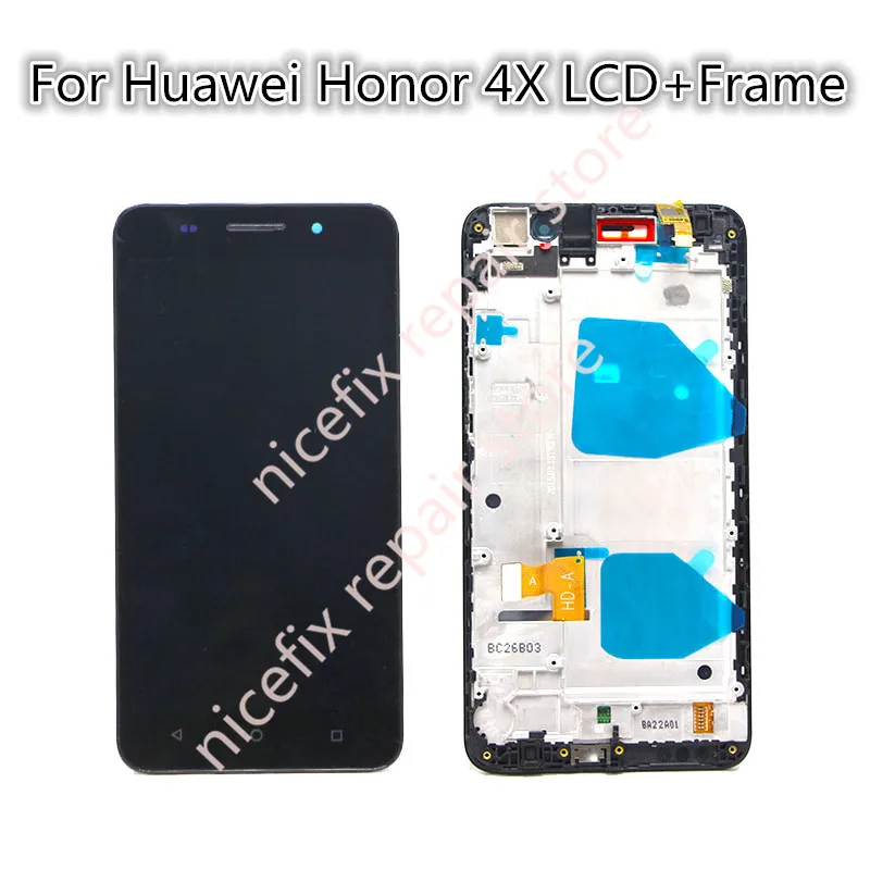 Дисплейный модуль с тачскрином для Huawei Honor 4X Che2-L12 Che2-L23 Che2-L11 Che1-L04 рамкой и