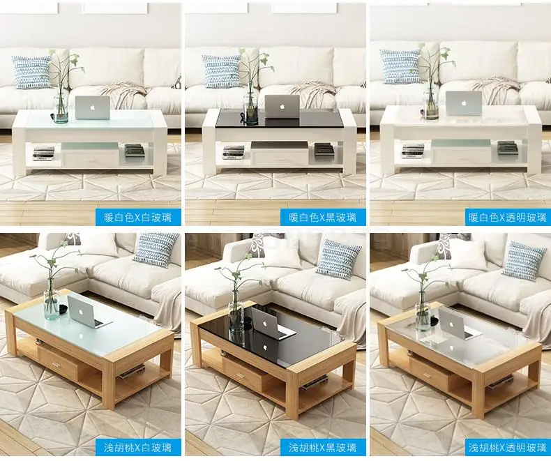 Top Tea Table Simple Modern Tempered Glass Tea Table Living Room Simple Small Huxing Creative Tea Table Table Table 8