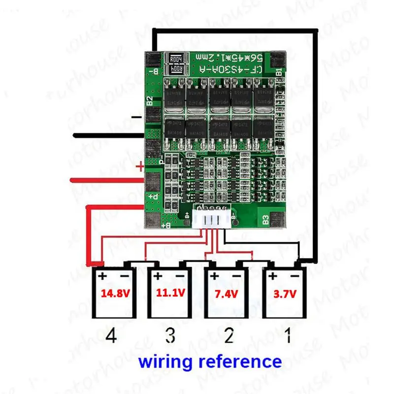 4S 30A 14,8 V 16V BMS литий-ионный Литий-полимерный литий-полимерный аккумулятор защита и баланс зарядки плата батареи PCM с балансировкой