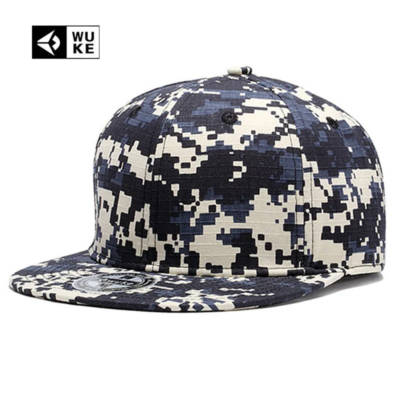 

[Wuke] 3 Colors Brand Camo Hip Hop Baseball Caps Snapbacks Camouflage ACU Digital Snapback Hat Adjustable For Men Women 55~61CM