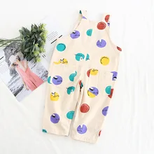 Стиль с милым принтом высокого качества бутик Весна Лето Детские комбинезоны для девочек 2 цвета