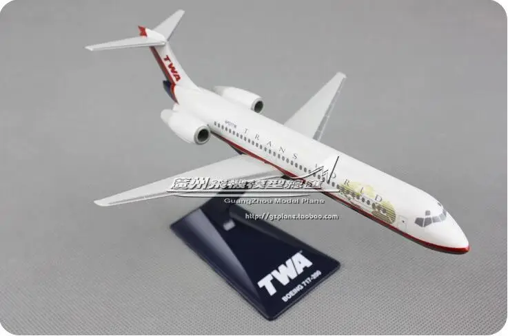 19 см пластиковые воздушные американские авиалинии модель самолета B717-200 TWA Airline модель самолета W Стенд самолет подарок