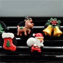 Кондиционер на выходе клип духи автомобиля освежитель воздуха автомобиля орнамент Санта-Клаус Снеговик колокольчик украшение "Собака" Рождество 201