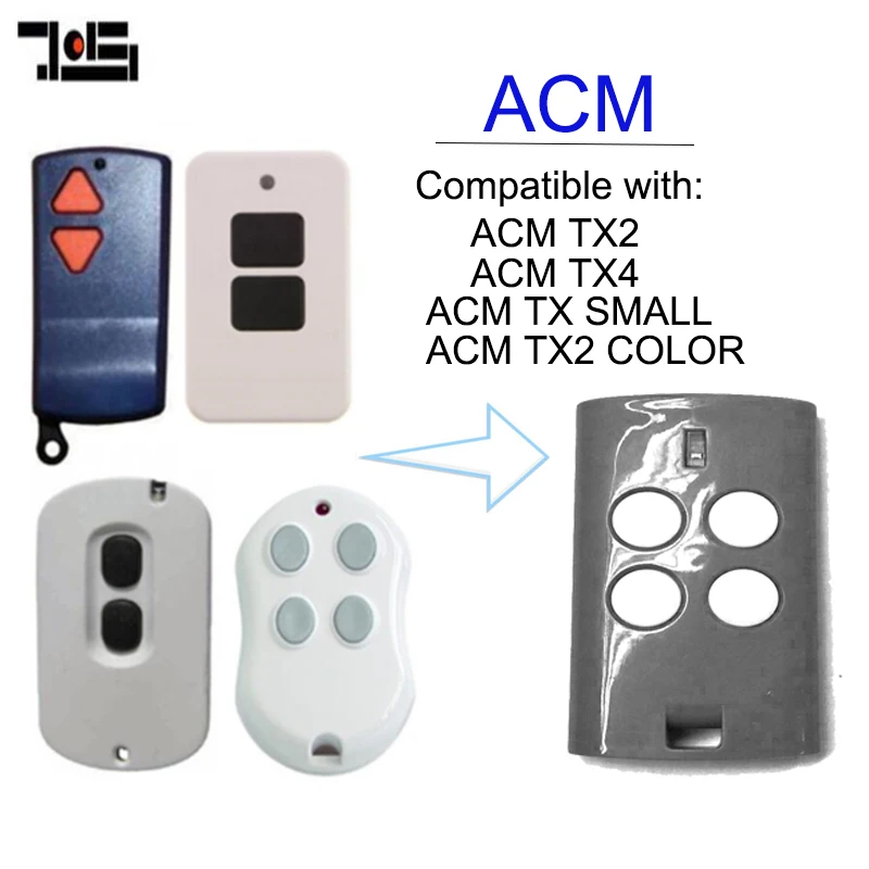 

Multi frequency for ACM TX2, TX4, TX SMALL, TX2 COLOR garage door duplicator remote 280-868mhz