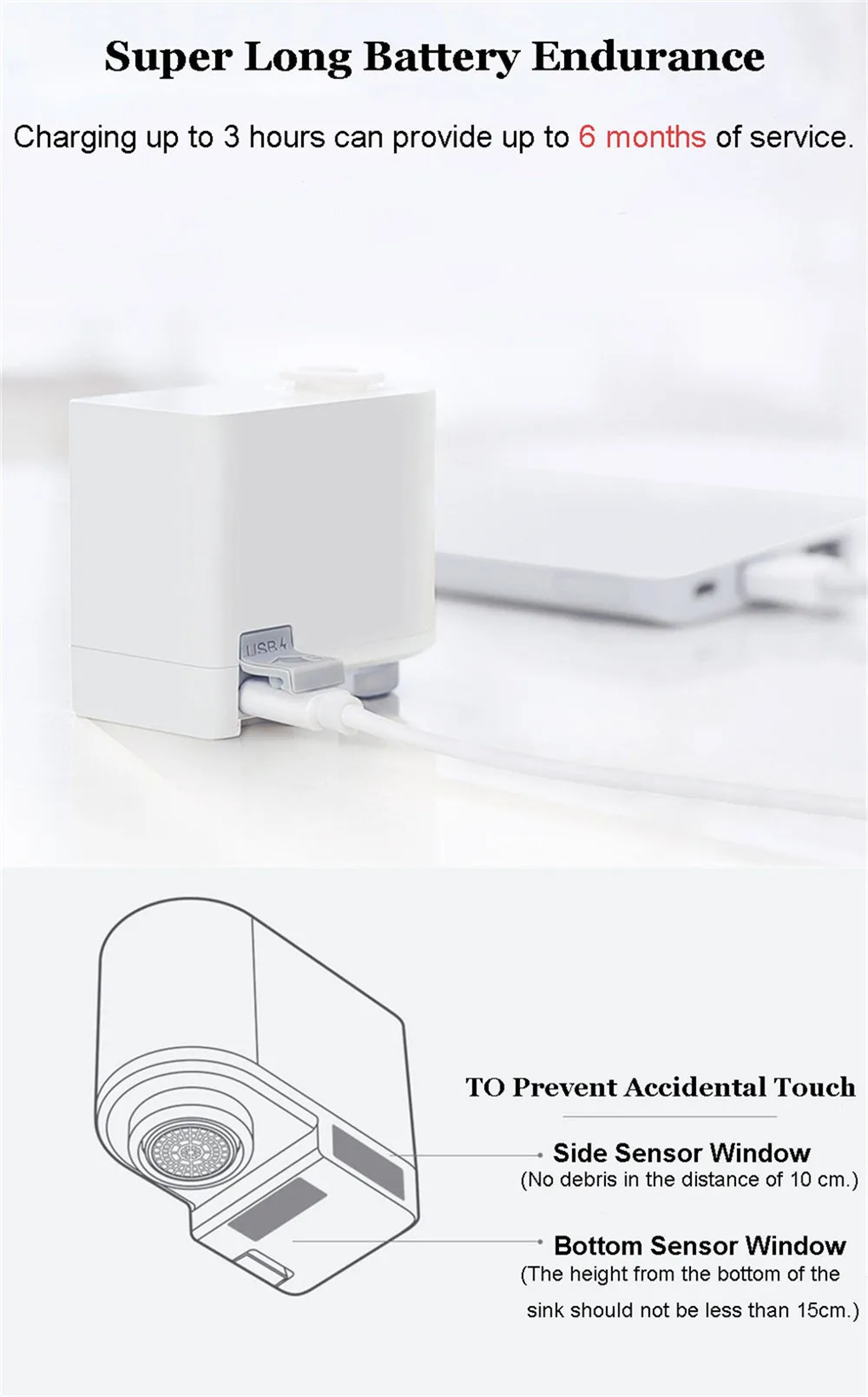 Xiaomi Zj автоматическое чувствительное устройство для экономии воды интеллектуальное инфракрасное Индукционное кухонное ванная комната кран датчик Ванная раковина кран
