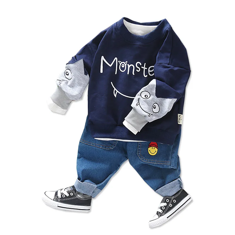

Children 2019 Spring and Autumn Fashion Casual Sports Edition Set Boys Set New Cute Baby Two-piece Children's Wear