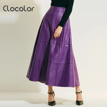 Clocolor font b Women b font font b Skirt b font New Autumn Winter Apricot Purple
