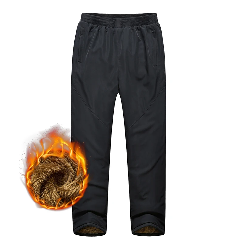 Fashion Men Fleece Warm Pants Male Classic Casual Trousers High Quality