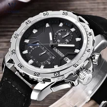 *#Best Price CADISEN Men's Waterproof Sports Chronograph Quartz Wrist Watches Leather Strap Analogue Watch with Luminous for Man 9061G-White *#Best Price CADISEN Men's Waterproof Sports Chronograph Quartz Wrist Watches Leather Strap Analogue Watch with Luminous for Man 9061G-White