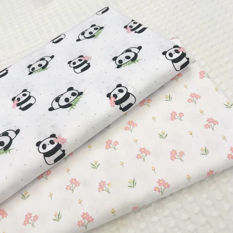 

100% Cotton Twill Fabric Printed Panda Cotton Patchwork Cloth ,DIY Sewing Quilting Fat Quarters Material For Baby&Child