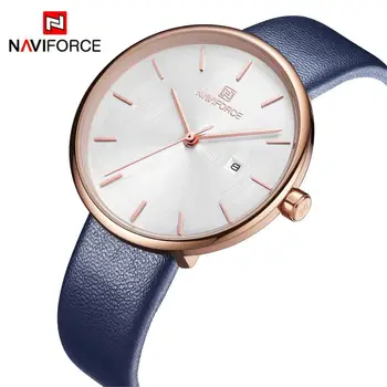

NAVIFORCE Women Watch Fashion Casual Quartz Lady PU Watchband Simple Date Waterproof Wristwatch Gift for Girl/Wife/Woman 2019