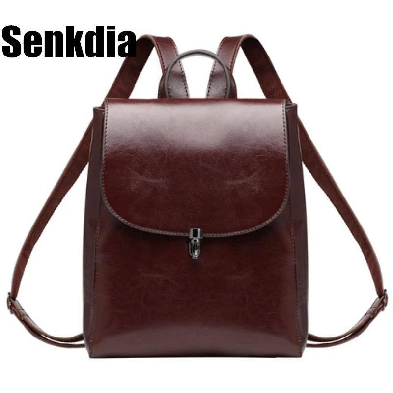 

Luxury Split Cow Leather Woman Leather Back Pack Cowhide Bag Backpack Women 2019
