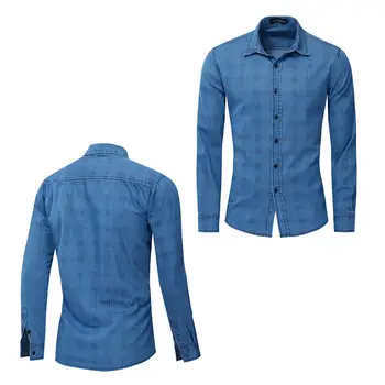 

New European Code Men's Cotton Casual Long-Sleeved Shirts Clothes Of Man Cotton Long Shirt 2019 Sring And Summer