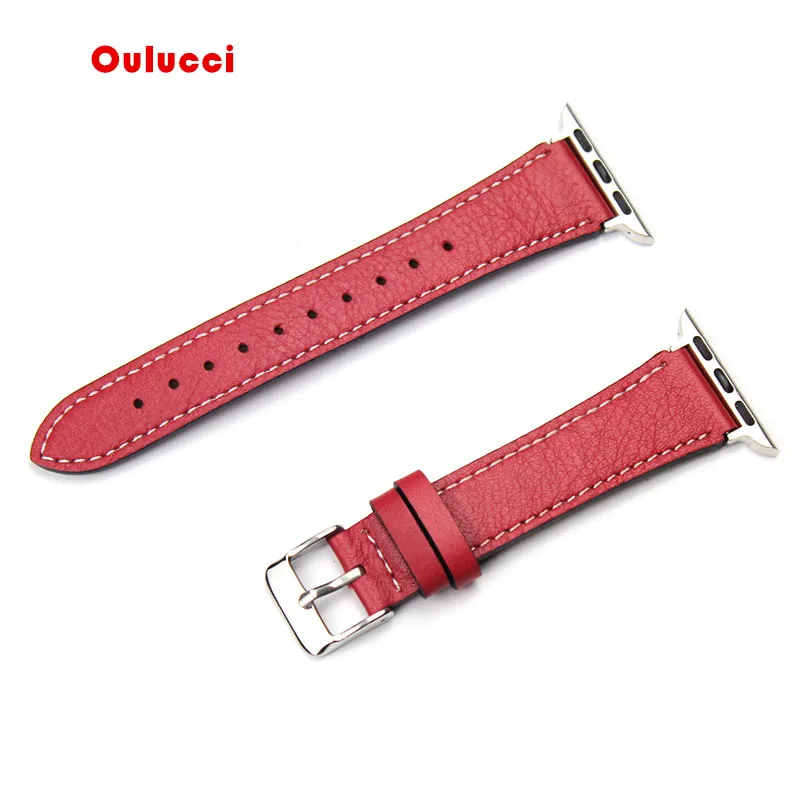 Oulucci Top Leather for Apple Watch Bands 42mm 38mm Replacement Band Strap with Stainless Steel Clasp for Series 1 2 3 Sport apple-bands-series- : image Oulucci Top Leather for Apple Watch Bands 42mm 38mm Replacement Band Strap with Stainless Steel Clasp for Series 1 2 3 Sport apple-bands-series-