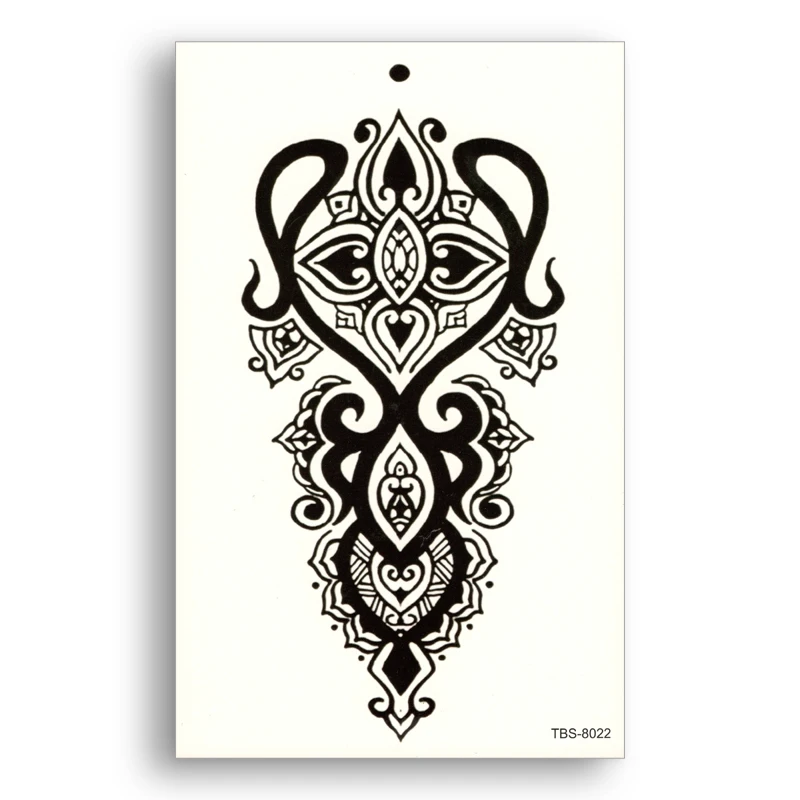 

Temporary Fake tattoo Waterproof Water Transfer Tribal Totem Black Stickers glitter Sexy Women Men Beauty Body Art Fine Stuff