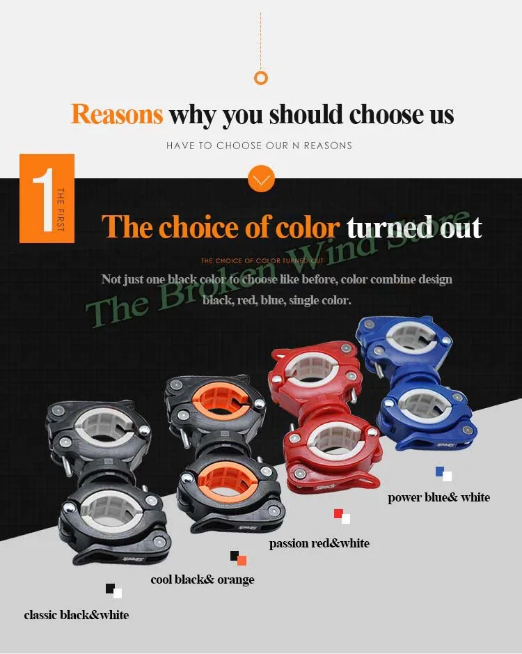 Best Sireck Bike Light Clip 360 Degree Rotatable Cycling Led Front Light Flashlight Lamp Bicycle Handlebar Holder Support Accessories 4