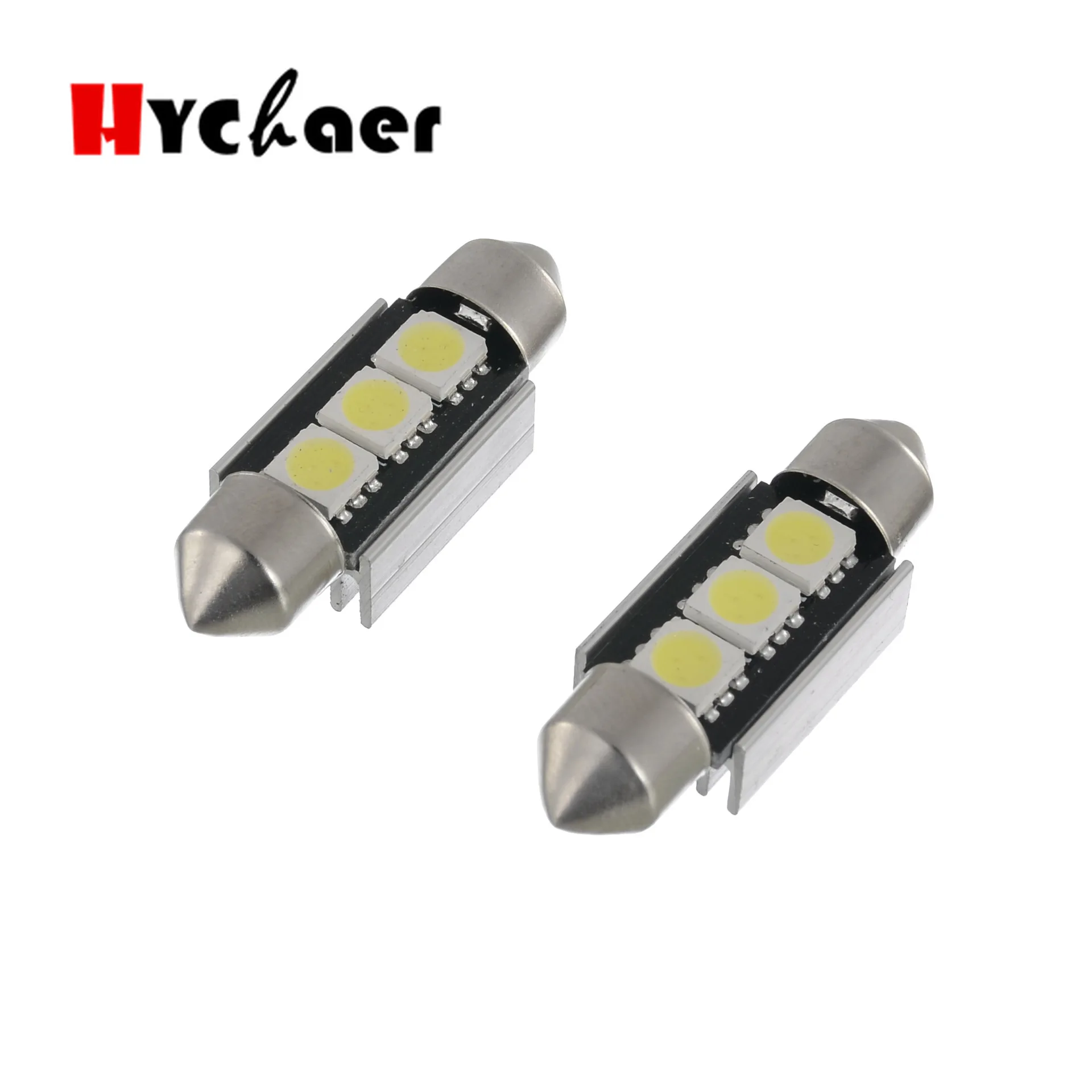 

10pcs 36mm 3SMD 1.5W 5050 Erro light Branco Dome Festoon Free Car 3 LED lamp 6500 K Luz Branca Brilhante ac 12v