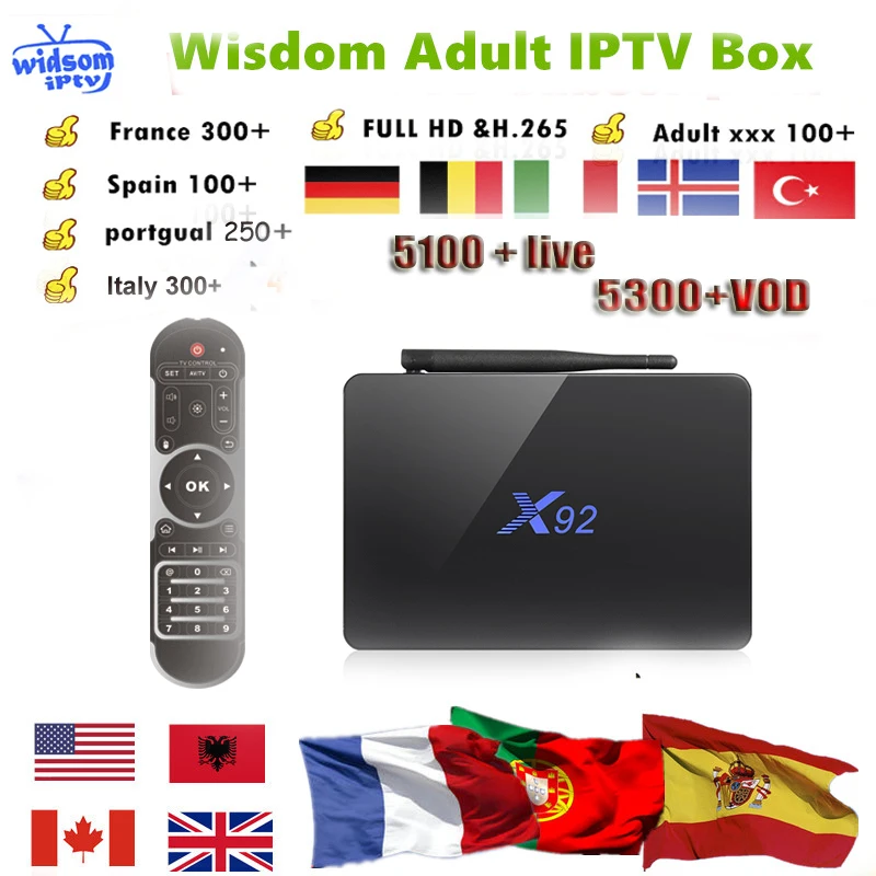 

X92 android + 1 Year French Netherland IPTV Spain Portugal Italia Arabic IPTV Dutch IPTV Subscription France UK Support