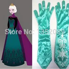 Новое поступление, горячая Распродажа, Детские аксессуары принцессы, снежные Эльзы, Анны, голубые перчатки, маскарадные перчатки, подарок на Хэллоуин для детей