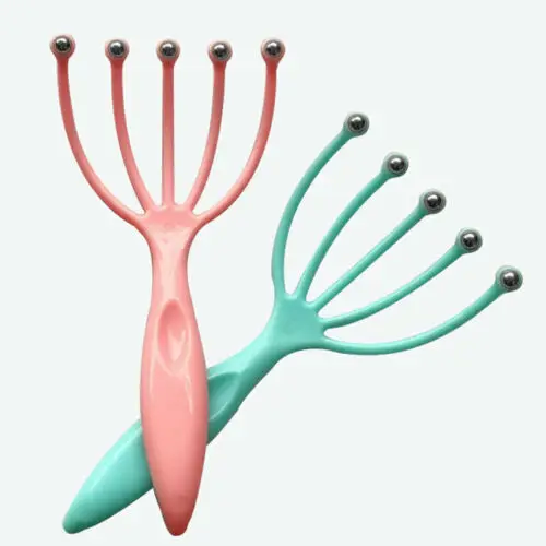 Лидер продаж массажер для кожи головы стальной шарик массаж головы Релаксация пять пальцев массажер для головы