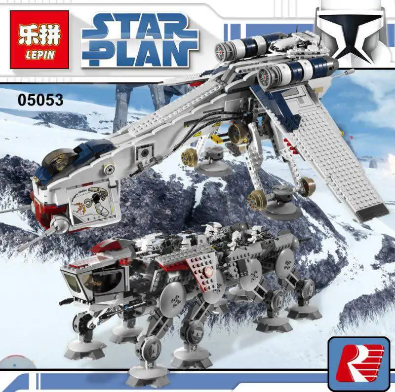 

Lepin 05053 New Genuine Star Series The Republic Dropship Set Building Blocks Bricks for Children wars Toys kids gift 10195