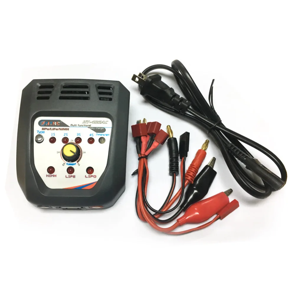 Caricabatterie compatto multifunzione HTRC B450 AC 50W 5A per batteria LiPo/LiFe/NiMh