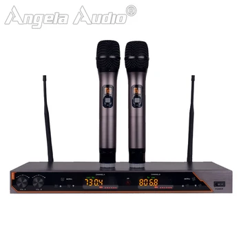 

UR6S Professional UHF Wireless Microphone Karaoke System 80M Distance 2 Channels Receiver Handheld Cordless Mic KTV Stage Show