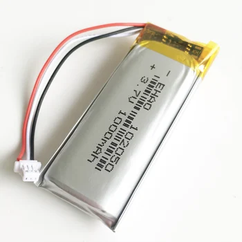

3.7V 1000mAh lithium polymer Lipo Rechargeable battery 102050 JST 1.0mm 3pin plug for household wired microphone audio computer