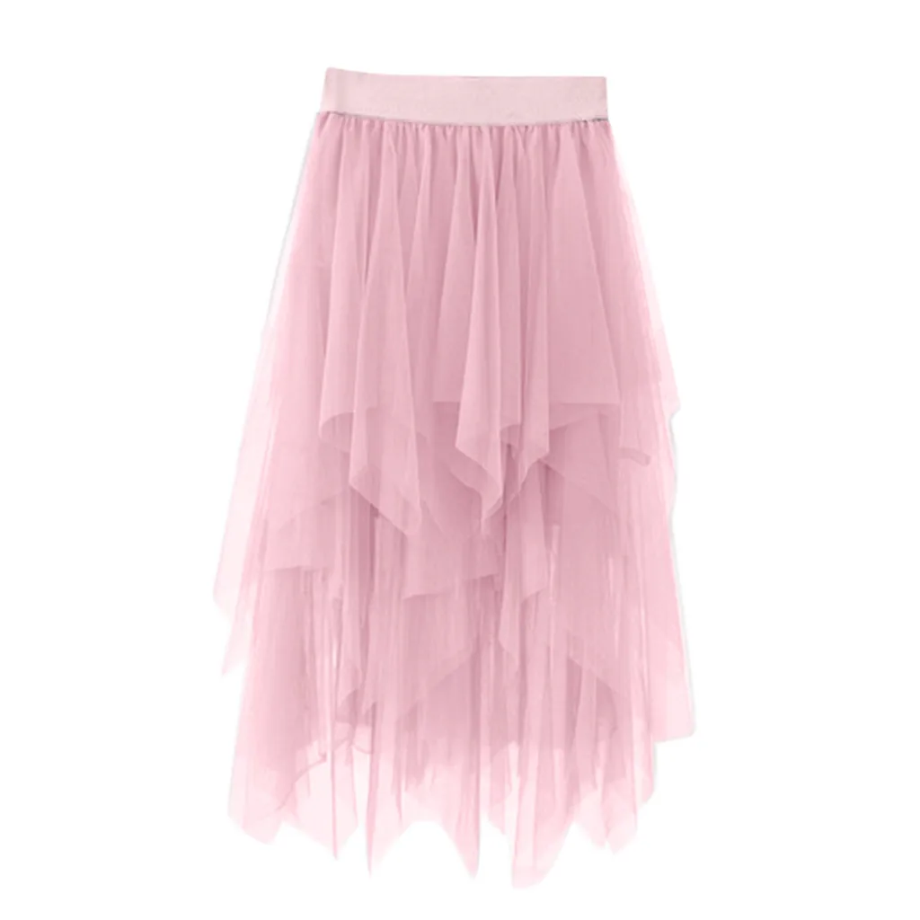 Womail юбка Для женщин летний Стиль Повседневное сетки юбка-пачка ассиметричная длинная юбка элегантная мода новый высокое качество подарок