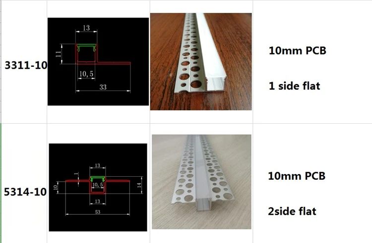 5-30 шт/партия 100 см положительный и отрицательный угол Штукатурная доска встроенный СВЕТОДИОДНЫЙ алюминиевый профиль, 10 мм ленточный канал