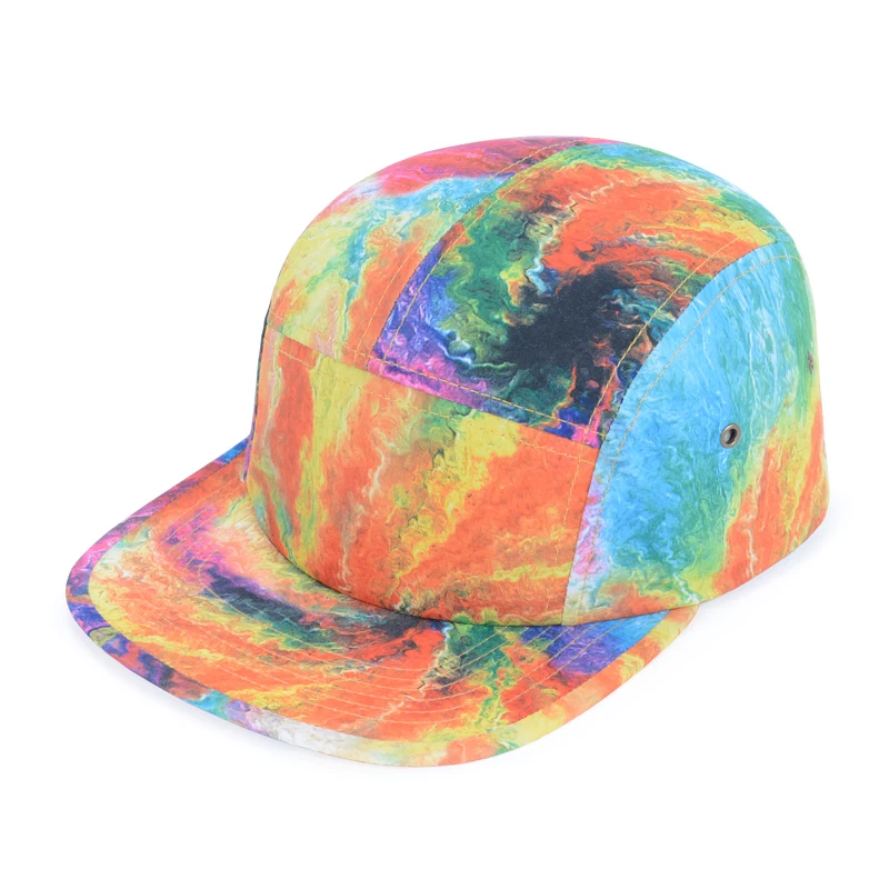 Fashion Tie Dye 5 Panel Hats 