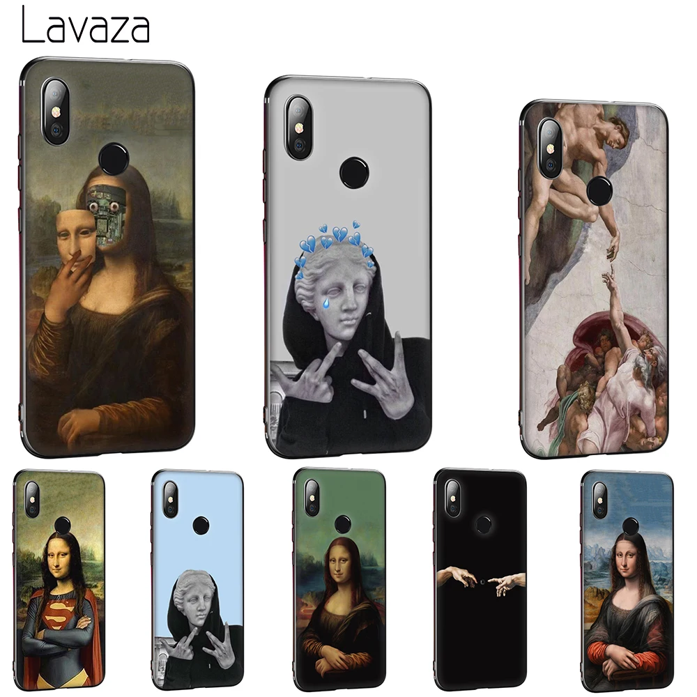 Мягкий ТПУ чехол Lavaza Mona Lisa Art David для Huawei Honor 10 8 9 Lite 6A 7A Pro 7c 7x 8c 8x Nova 3 3i Y5 Y9 Y6 Y7 Prime |