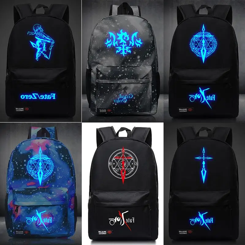 

FATE Printing Command Spell Logo Bags Fate Grand Order Backpacks Preppy Student Saber Luminous Mochila Luggage & Bags