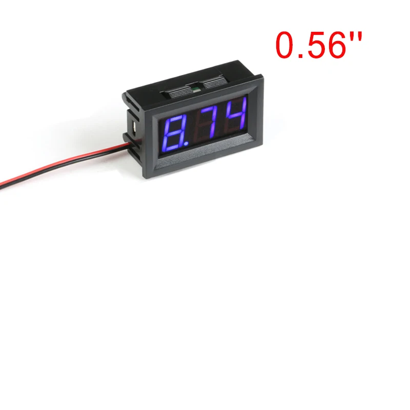 0.36in/0,56 «цифровой вольтметр постоянного тока 4,5 в до 30V 2-проводной Мини светодиодный Дисплей Напряжение измерительный прибор для тестирования автомобиля Мотоциклетные батареи автомобиля - Цвет: 0.56in Blue