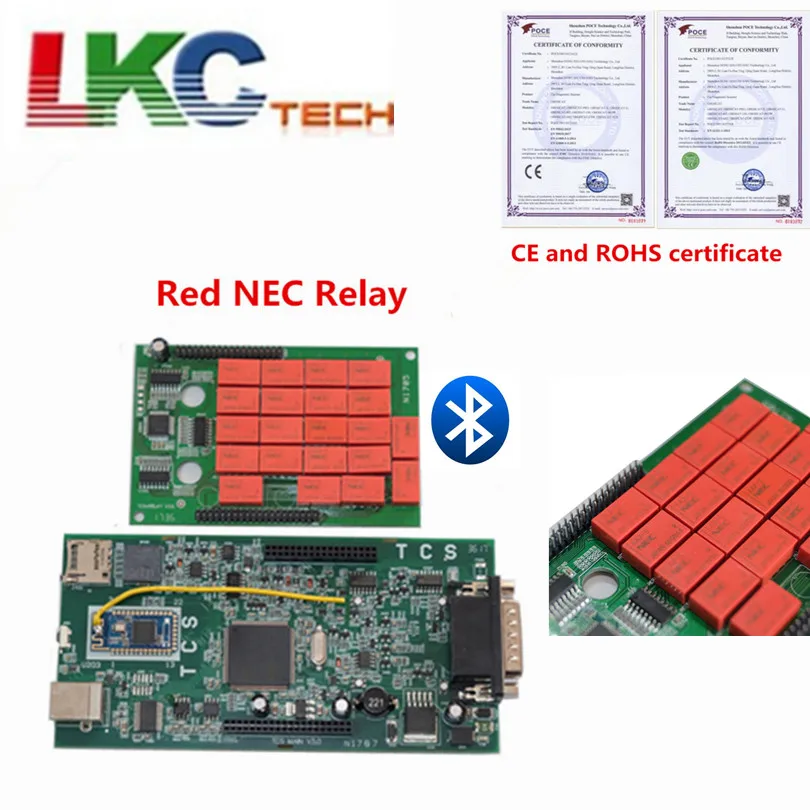 

Newest 2016.00 Software TCS Pro with RED NEC Relay With Bluetooth Auto Diagnostic Tool with for Car /Truck