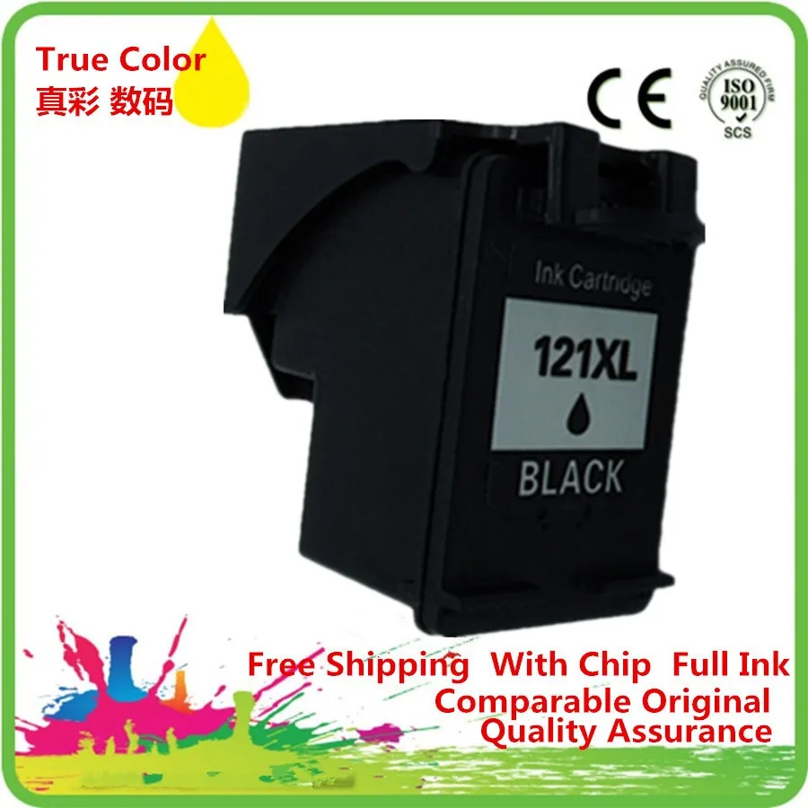 Чернильный картридж для принтера тонер для 121 XL HP121 HP121XL 121XL CC641HE с чернилами hp Deskjet F2430 F2476 F2480 F2488 F2492 принтер - Цвет: 1BK