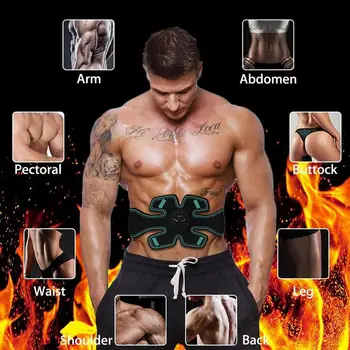 

Ems Smart Muscle Stimulator Abdominal Trainer Unisex Body Abdominal Muscles Paste Instrument Lazy Fitness Equipment