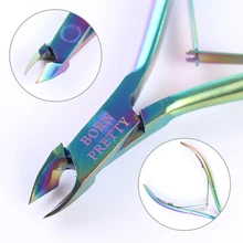 BORN PRETTY 1Pc Nail Cuticle Nipper Rainbow Clipper Scissor Dead Skin Remover Manicure Nail Art Tool