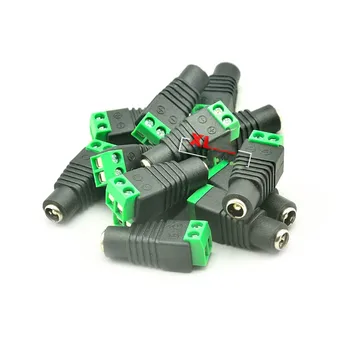 

10pcs Dc Plug 5.5*2.5 Male And Female Solderless DC Connector Dc Power Supply Connector Terminal 2.5MM Socket