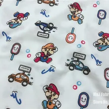 50*170 см Супер Марио Bros трикотажные хлопчатобумажные ткани вязать лоскутное DIY Мальчик одежда материал вышитая Футболка постельные принадлежности