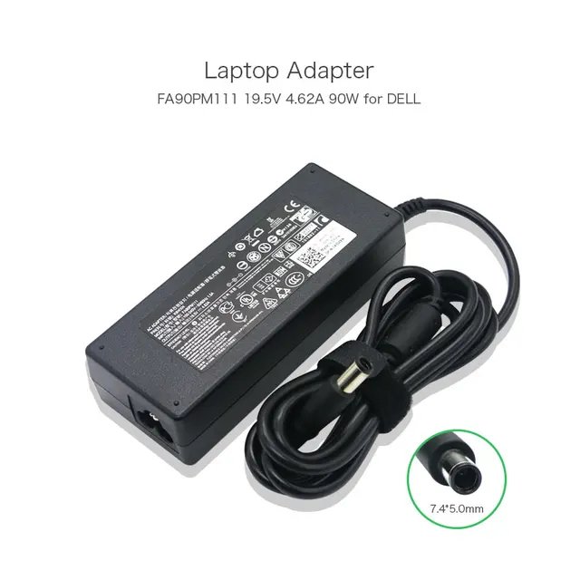 19.5V 4.62A 90W 7.4*5.0mm Laptop Charger for Dell XPS 15(L521X) XPS 14